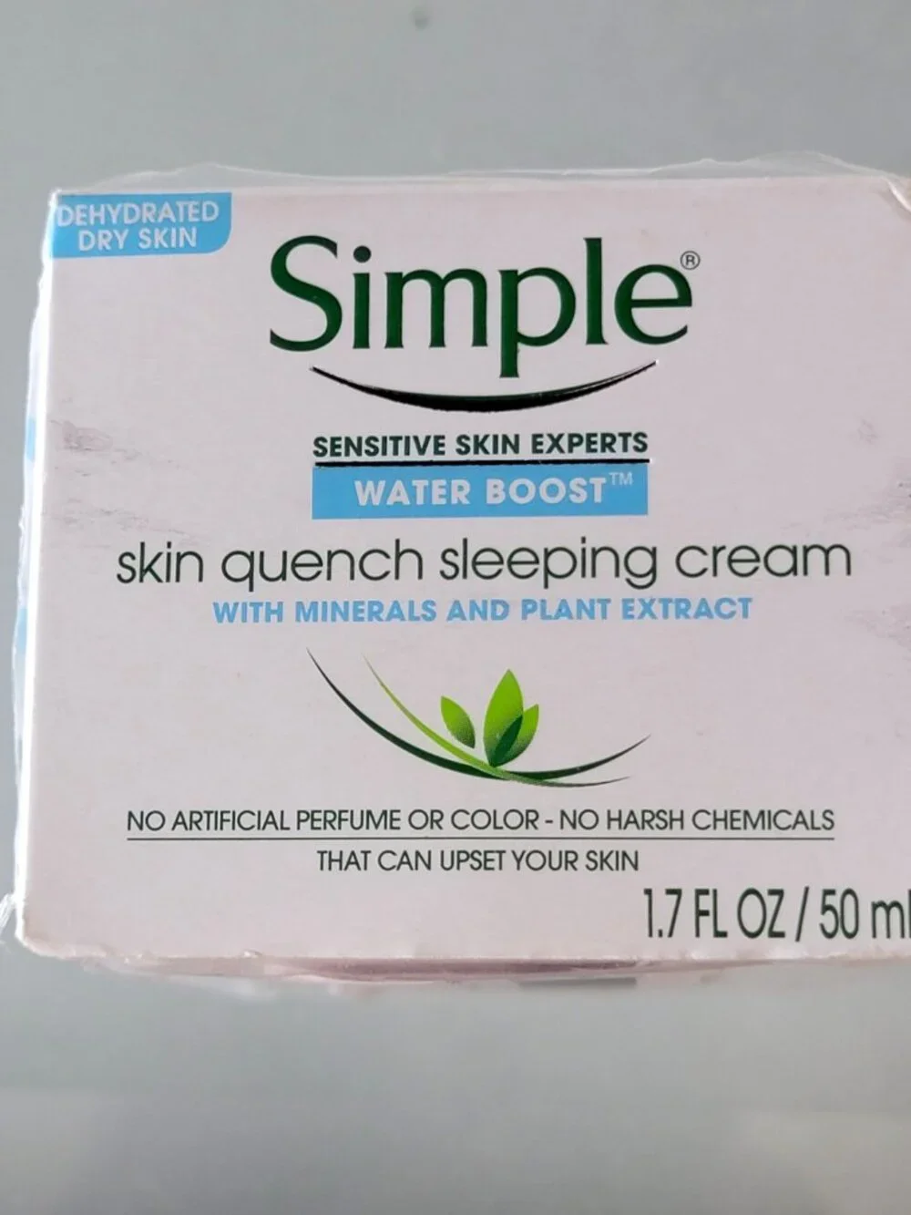 Simple Skin Quench Sleeping Cream NIB 1.7 fl oz